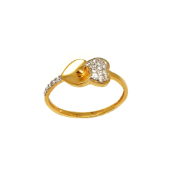 CZ Diamond Ladies Gold Rings